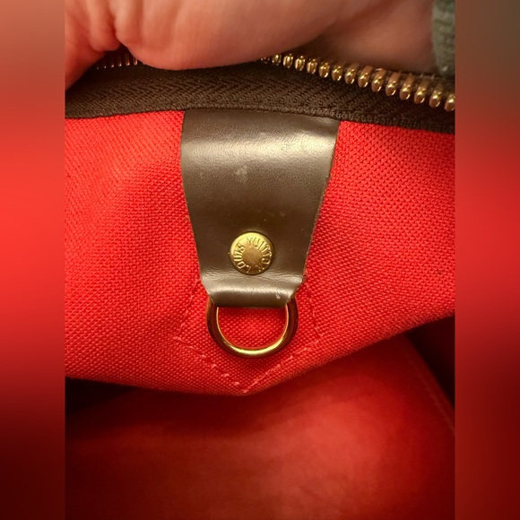 LV Speedy 30 Bandouliere Damier Ebene Shoulder Bag Brown. - Picture 9 of 16